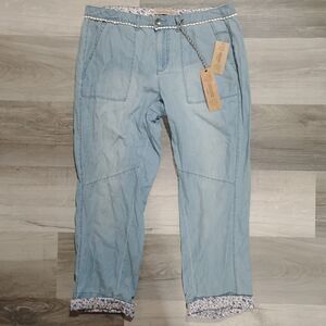 New Vintage America Blues Women's Pants Size 6/28 Blue Casual Cropped Pants